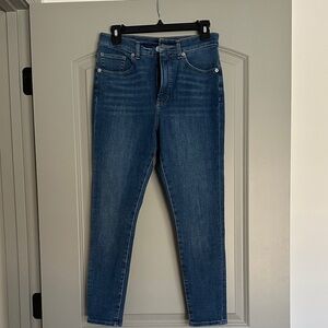 Express skinny high rise hyper stretch jeans